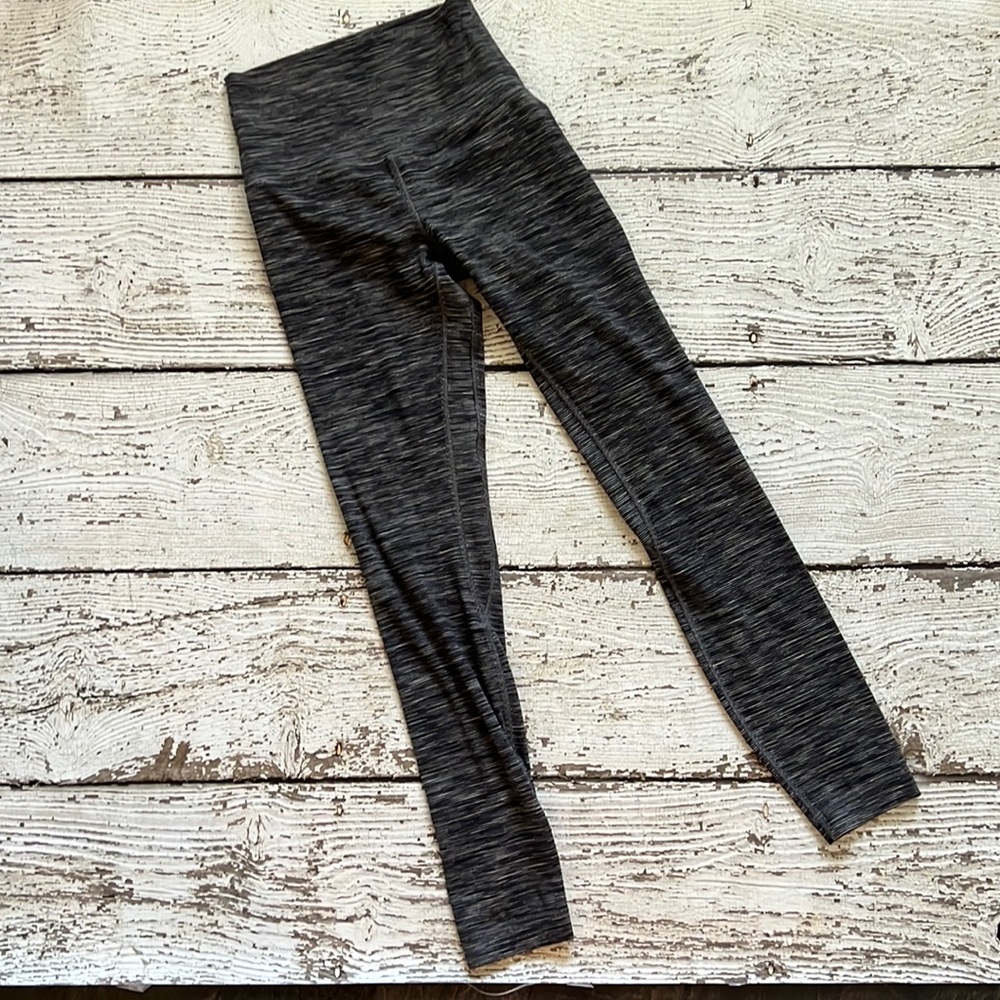 Lululemon Black and white striped Align leggings size 2